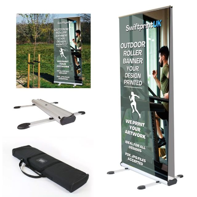 Outdoor Pop Up Roller Banners Double Sided